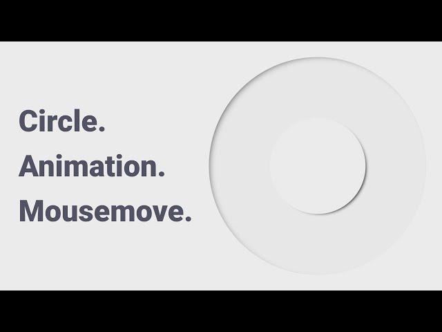 Circle Animation On Mouse Move | JavaScript | Brizman