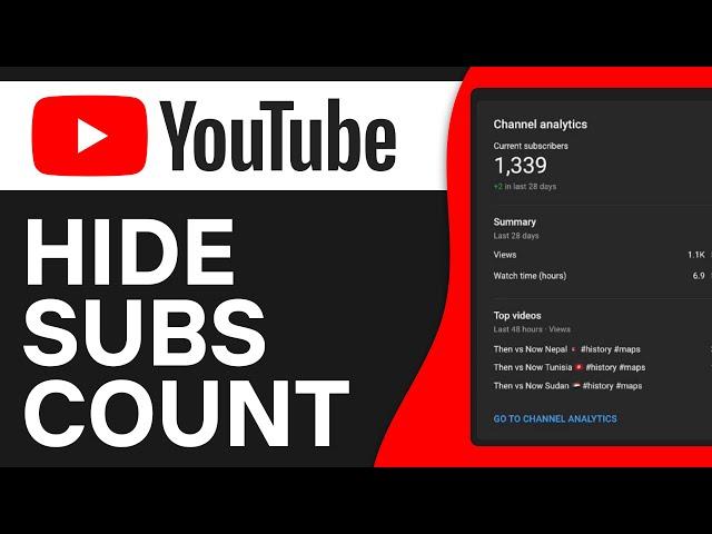 How To Hide Subscribers Count On YouTube 2024 - Full Guide