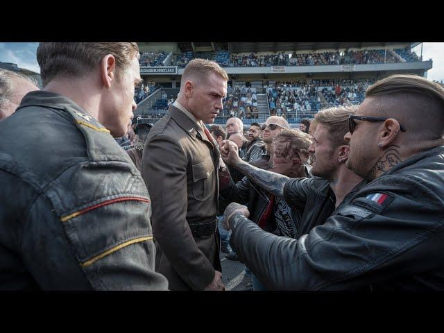 Bikers Mess with the WRONG Soldier at a Sporting Event