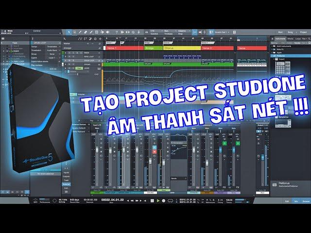 HƯỚNG DẪN TẠO PROJECT THU ÂM LIVE STREAM PHẦN MỀM STUDIO ONE TNS