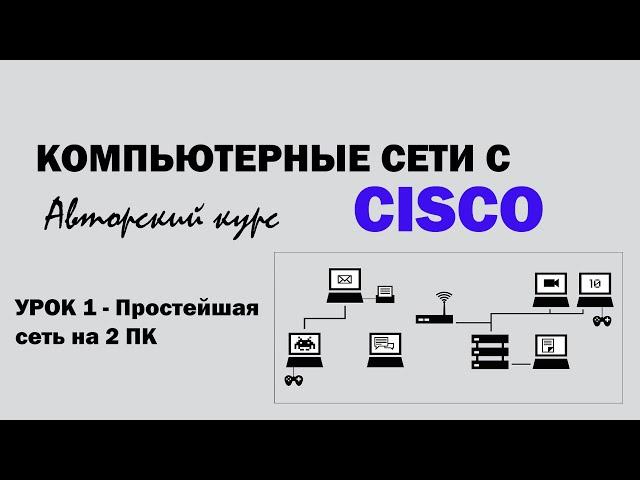 Компьютерные сети с CISCO - УРОК 1 - Простейшая сеть на 2 ПК