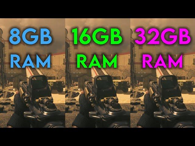 Call of Duty Warzone : 8GB vs 16GB vs 32GB RAM