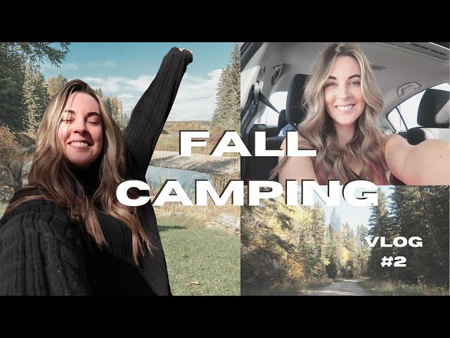 Fall camping! Cozy vibes, yellow trees and campfires | vlog #2 | morgan berna