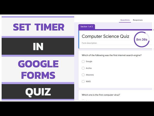 How To Set Timer in Google Form Quiz