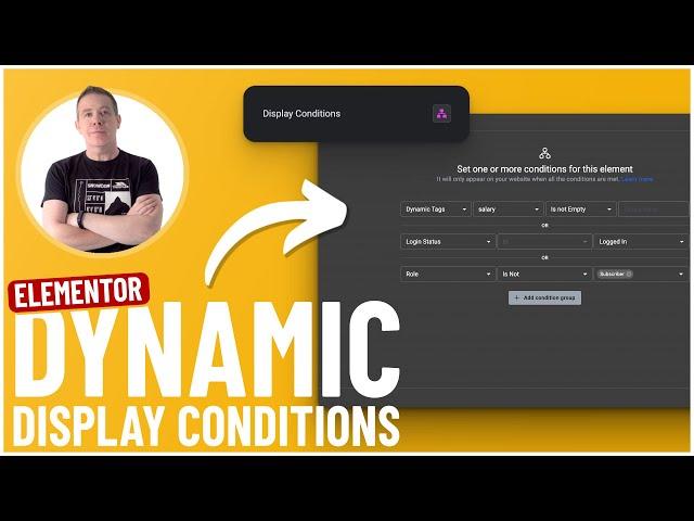 NEW Dynamic Visibility Conditions in Elementor Pro [3.20 beta]