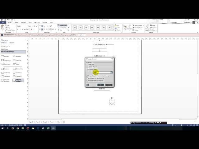 How to draw flowcharts using Microsoft Visio lesson 3