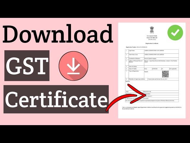 How to Download GST certificate from GST portal | New GST number certificate pdf Download |