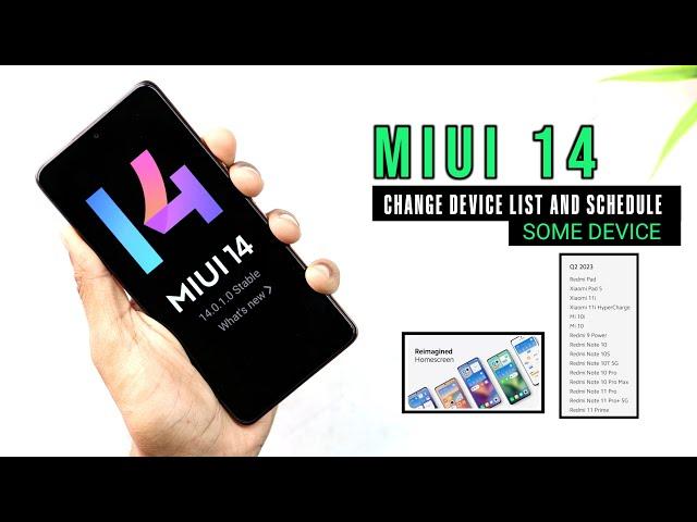 Official MIUI 14 India Device List & Time Table Change Some Xiaomi Device