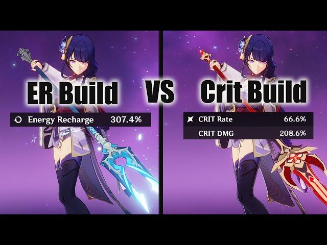 Raiden shogun ER build VS Crit Build - Genshin impact