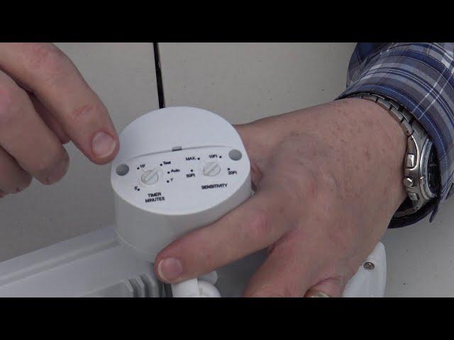 Security Light Installation Part 8: Setting Timer and Sensitivity Controls on PIR