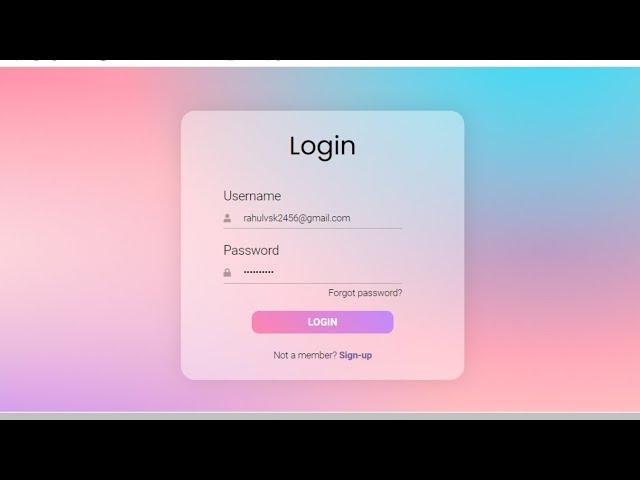 Log in Form Redirection | One page to another page using login form | html css and javascript