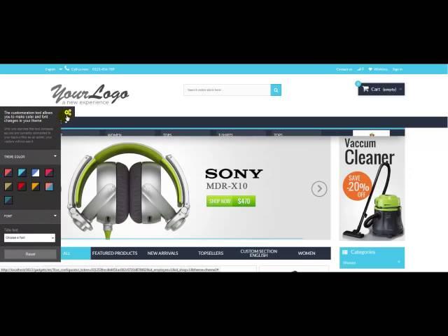 Prestashop Gadgets Theme installation & Configuration Tutorial