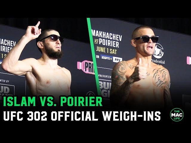 UFC 302: Official Weigh-Ins Dustin Poirier vs Islam Makhachev