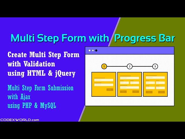 Multi Step Form with Progress Bar and Validation using jQuery