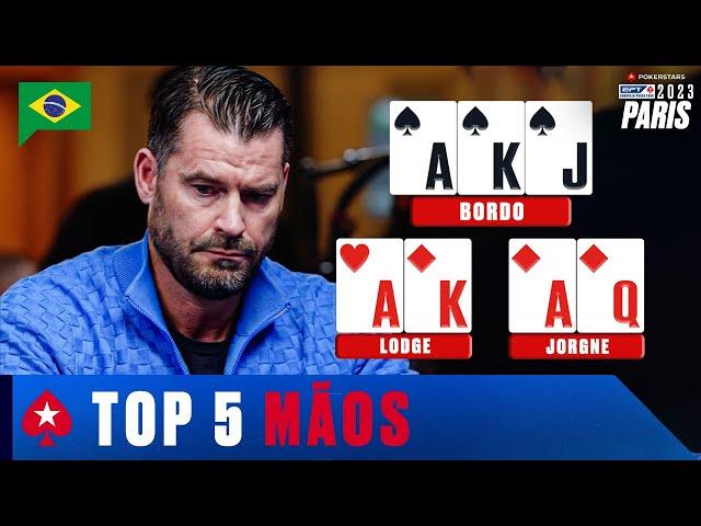 As 5 Mãos mais INSANAS do EPT Paris 2023 ️ PokerStars Brasil