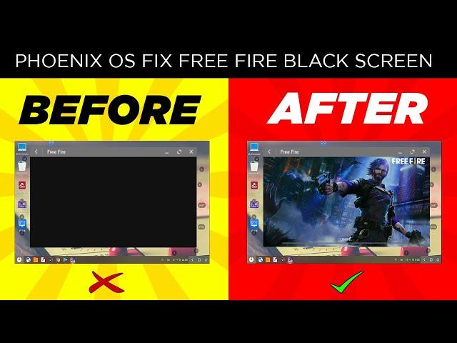 How to fix free fire black screen in Phoenix Os | Free Fire Black Screen Phoenix OS fix 100%