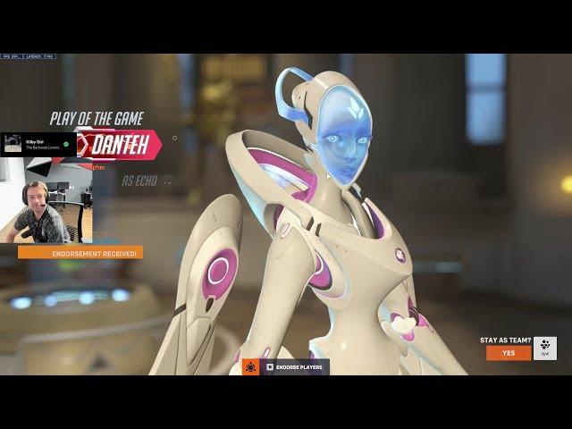 POTG! DANTEH THE BEST ECHO IN THE WORLD! GAMEPLAY OVERWATCH 2 SEASON 13