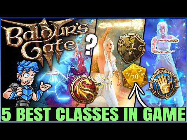 Baldur's Gate 3 - New 5 Best MOST POWERFUL Classes in Game - Fast Easy Honour Mode Class Guide!
