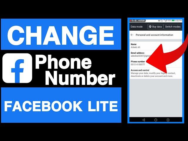 How to change phone number on facebook lite||Facebook lite me phone number kaise change kare