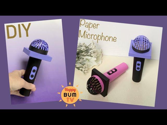 DIY PAPER MICROPHONE I HOW TO MAKE A MICROPHONE FROM PAPER I EASY DIY PAPER CRAFT