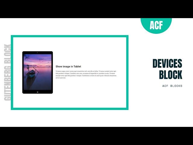 Gutenberg Devices Block | ACF Blocks