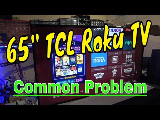 TCL 65s421 Roku TV comes on with black screen DIY repair.