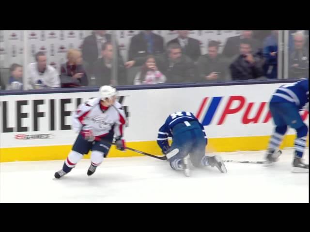 Mikhail Grabovski's Face After the Skate to the Face - Capitals vs Leafs - Nov 23rd 2013 (HD)