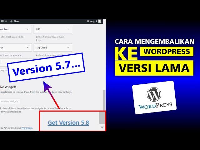 Cara Menurunkan Versi Wordpress ke Versi Sebelumnya