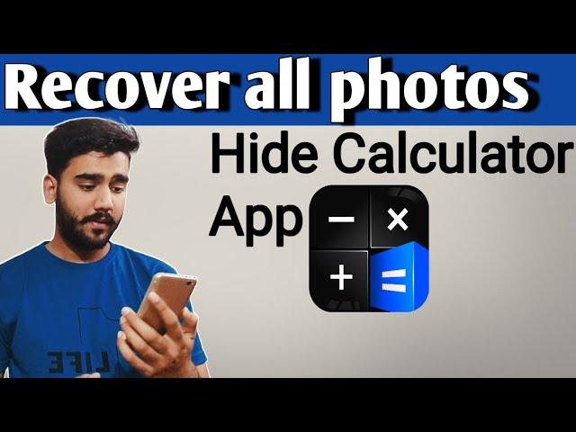 How to recover photos from Calculator hide app - Hidex | Calculator lock app