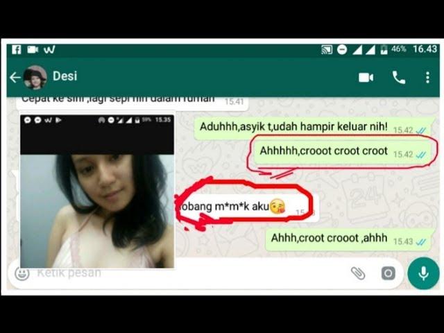 prank whatsapp minta pap TT iseng iseng,dianya malah minta ML,wowwwww