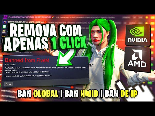 COMO TIRAR BAN DO FIVEM RÁPIDO COM 1 CLICK (AMD/NVIDIA) ATUALIZADO 2024