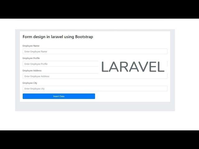 How to make form in laravel / form design  - Step 5