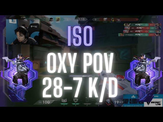 Cloud9 OXY POV Iso on Lotus 28-7 K/D (VALORANT Pro POV)