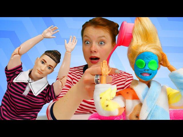 Barbie auf Deutsch. Ein Schönheitstag. Puppen Video mit Barbie und Irene