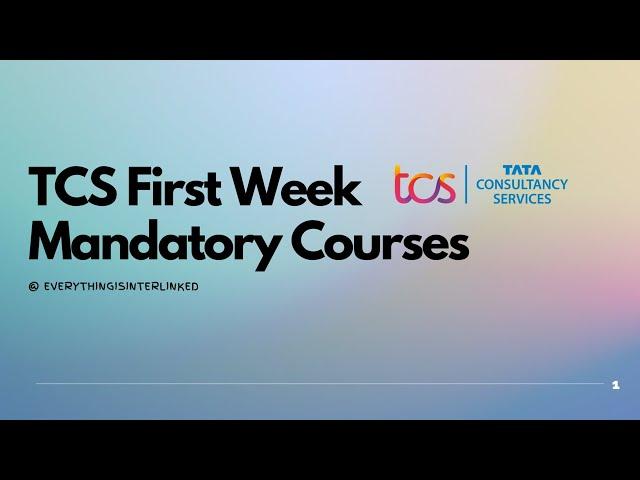 TCS First week Mandatory courses | TCS Exam 2022 | First week at Tcs complete process in telugu |