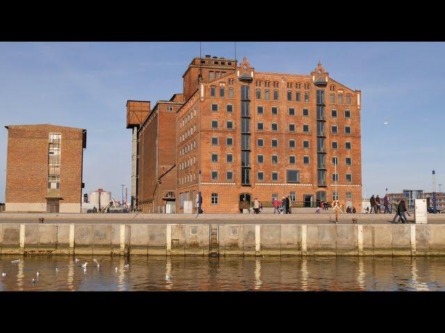 Wismar, Germany: Alter Hafen (Old Harbor), Thormann-Speicher (Storehouse) - 4K Video Photo