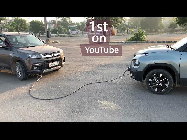 Tata Punch 1.2L VS Brezza 1.3L - TUG OF WAR !