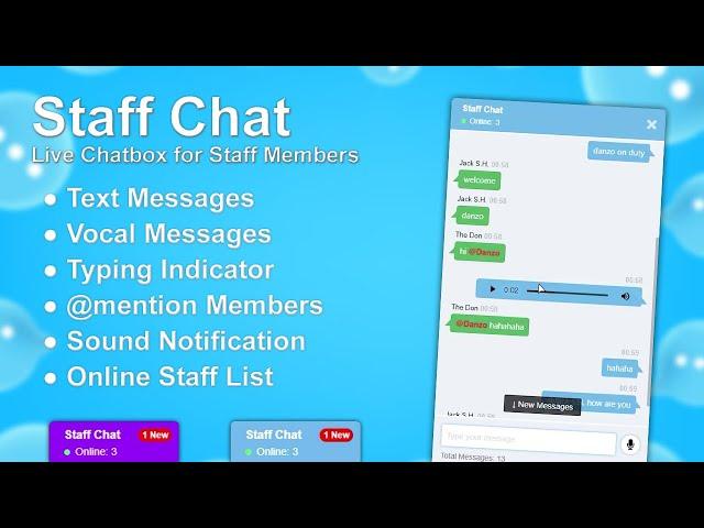 Staff Chat - Live Chatbox for Staff Members