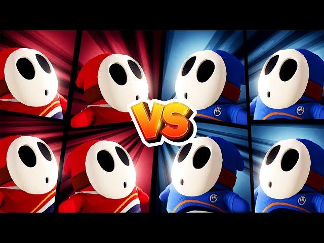 Mario Strikers Battle League - EVERYONE IS A SHY GUY - Team Red Shy Guy Vs Team Blue Shy Guy