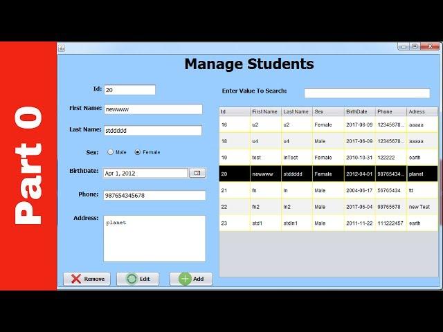 JAVA - Student Information System Project In Java Using NetBeans With Source Code | Part 0 - Demo