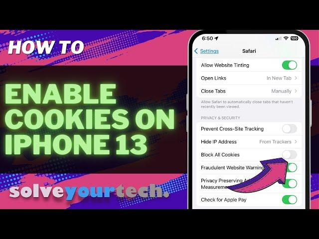 How to Enable Cookies on iPhone 13 (3 Steps)