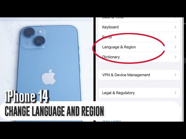 iPhone 14 - How to change the language and region iPhone 14 / Plus / Pro / Pro Max