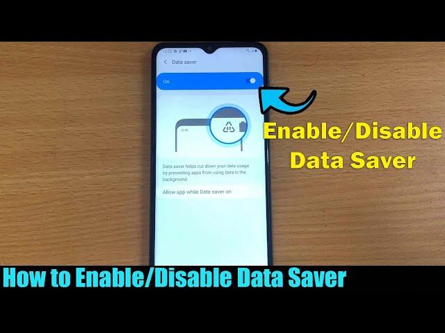 Samsung Galaxy A12: How to Enable/Disable Data Saver