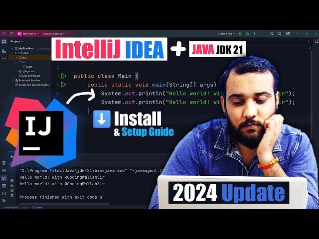 How to Install Intellij IDEA on Windows 10/11 [ 2024 ] | Install Java JDK 21 | Coding Wallah