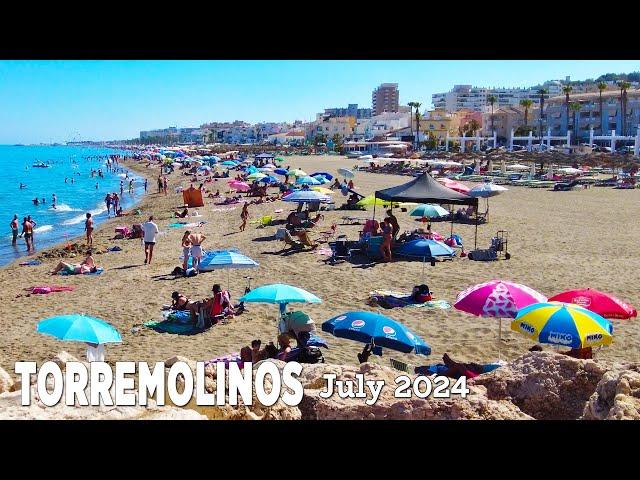 Torremolinos Beach Town Malaga Costa del Sol Spain Walking Tour July 2024 [4K]