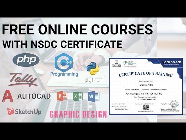 Free Online Courses With Certificate | Programing Autocad MS Office Tally Free Courses In Hindi |