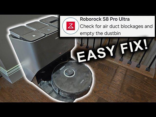 RoboRock S8 Pro Ultra Air Duct Blockage Fix