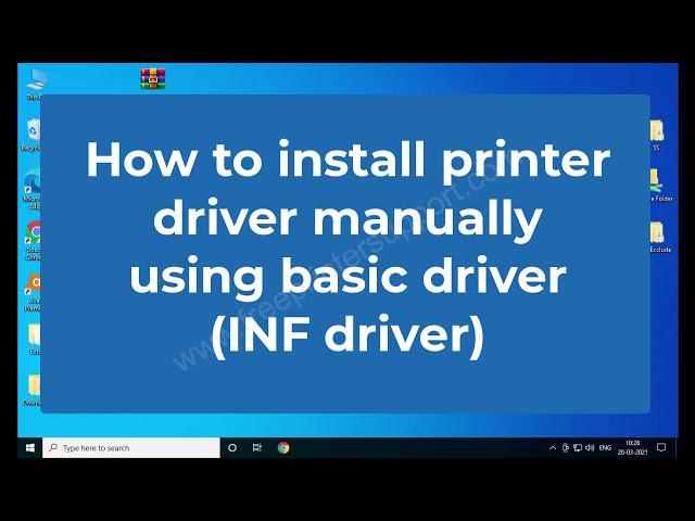 How to install printer driver manually by using its basic driver (INF driver)