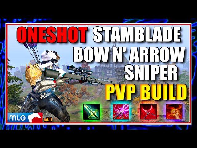 ESO PvP "OneShot" Sniper Stamblade Bow Build  | Stamina Nightblade PvP Bow Build For The Scions DLC