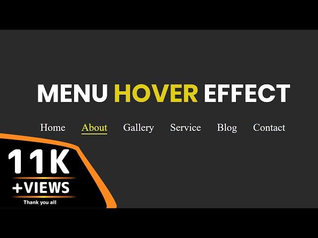 Cool Menu Border Animation Hover Effect  HTML & CSS Full Tutorial In Hindi Code4Education | 2K20